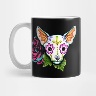 Chihuahua in White - Day of the Dead Sugar Skull Dog Mug